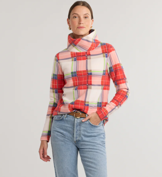 Greenpoint Turtleneck Vello Fleece | Fall Tartan
