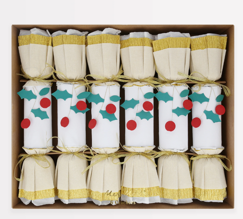Holly Berry & Gold Crackers