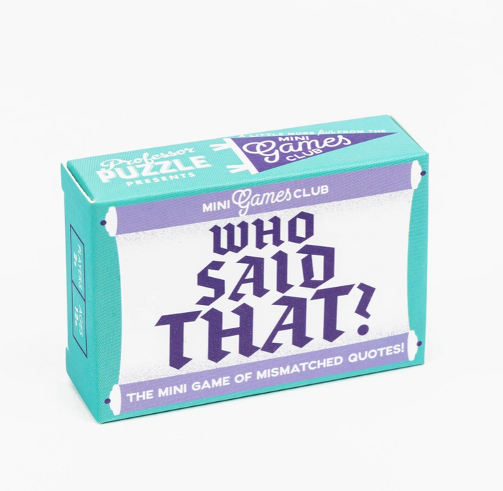 Mini Games | Who Said That?