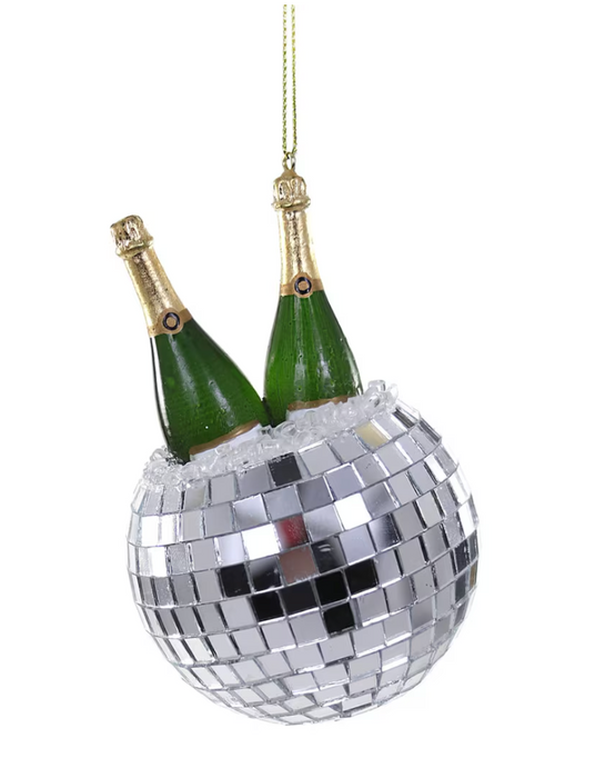 Champagne Disco Ball Ornament