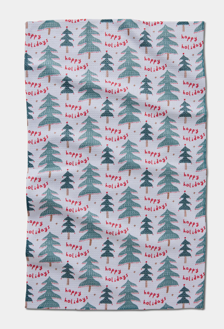 Geometry Tea Towel | Berry Happy Holidays