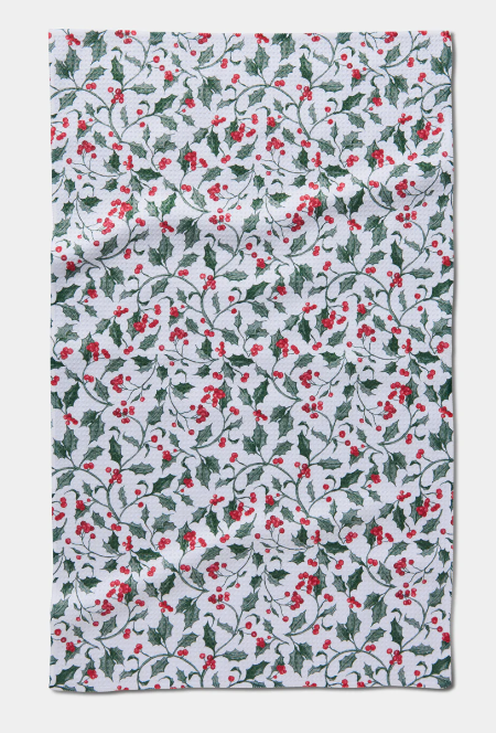 Geometry Tea Towel | Christmas Holly