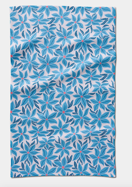 Geometry Tea Towel | Winter Poinsettia