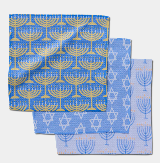 Geometry Dishcloth Set | Hanukkah Lights