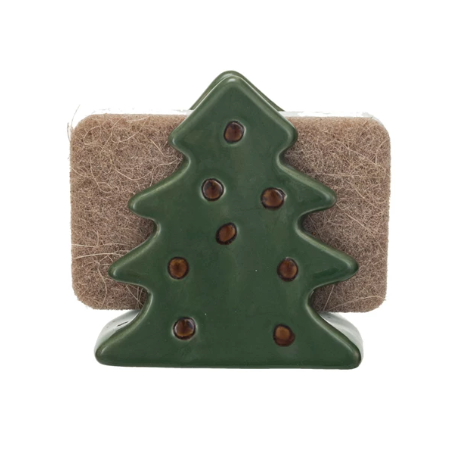 Stoneware Tree Sponge Holder