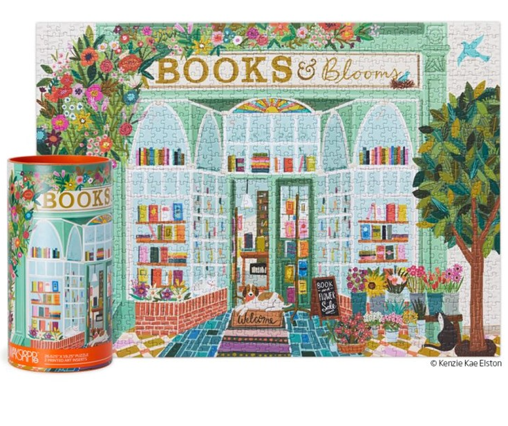 Books and Blooms 1000 Pc Puzzle