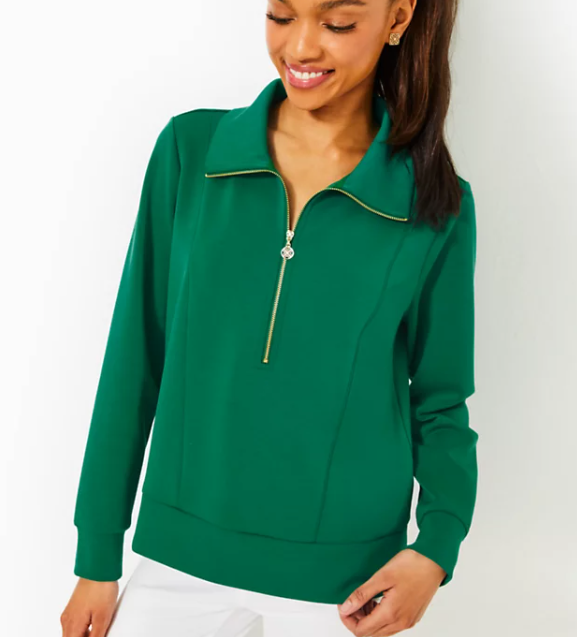 UPF 50+ Eleni Pullover | Fiddle Leaf Green