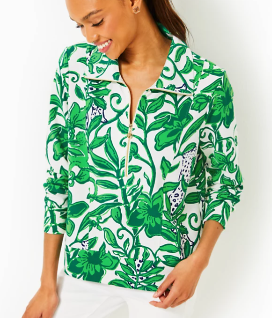 UPF 50+ Eleni Pullover | Fiddle Leaf Green Escape Plan