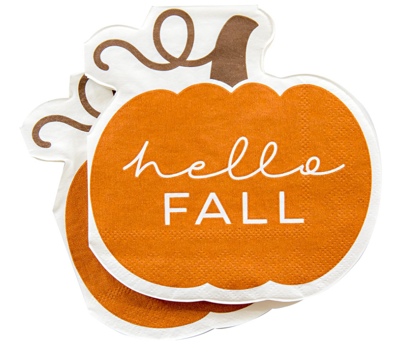 Die Cut Happy Fall Bev Napkin