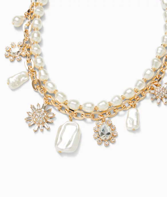 Garden Gem Necklace | Gold Metal