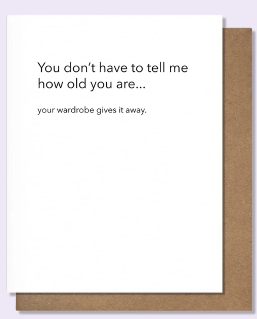 Wardrobe Bday Card