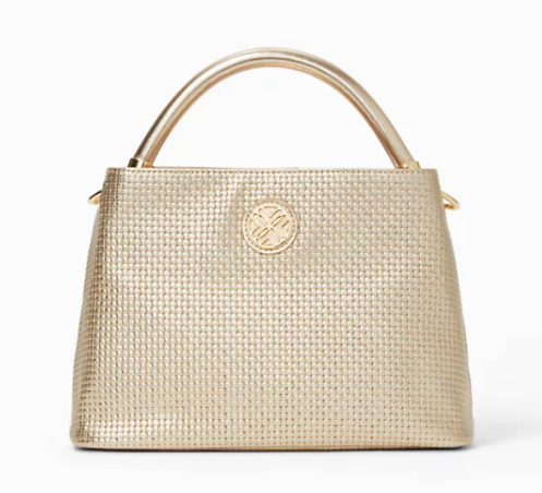 Vivette Top Handle Bag | Gold
