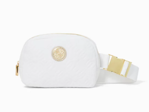 Jeanie Quilted Belt Bag | Resort White