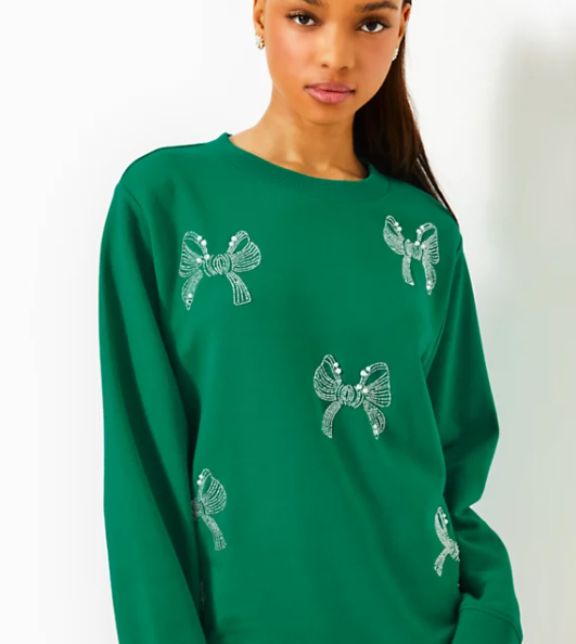 Ballad Bow Sweatshirt | Fiddle Leaf Green
