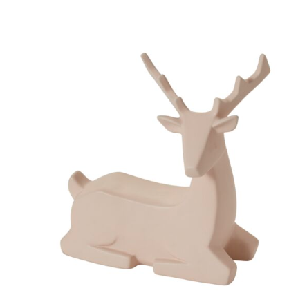 Blush Minimal Sitting Deer