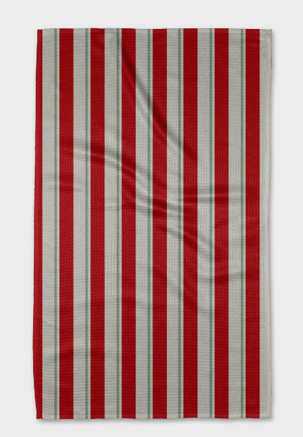 Geometry Tea Towel | Santa Clause Stripe