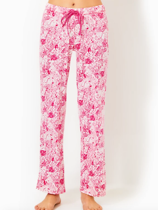 PJ Knit Pant | Raspberry Rouge Animal Magnetism