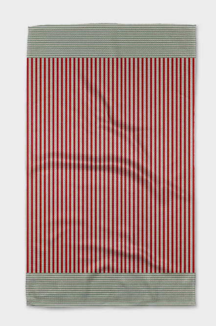 Geometry Tea Towel | Mrs. Clause Stripe