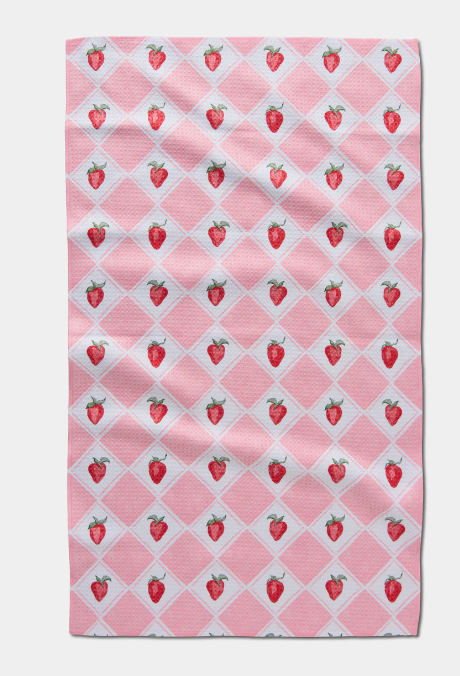 Geometry Tea Towel | Vera Strawberries