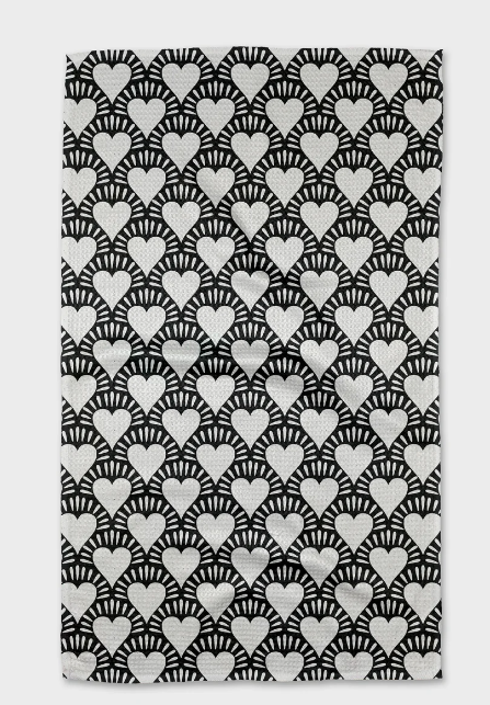 Geometry Tea Towel | Heartthrob Onyx