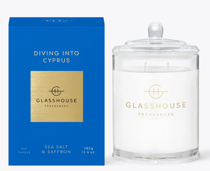 Glasshouse 13.4oz Candle | Diving Into Cyprus