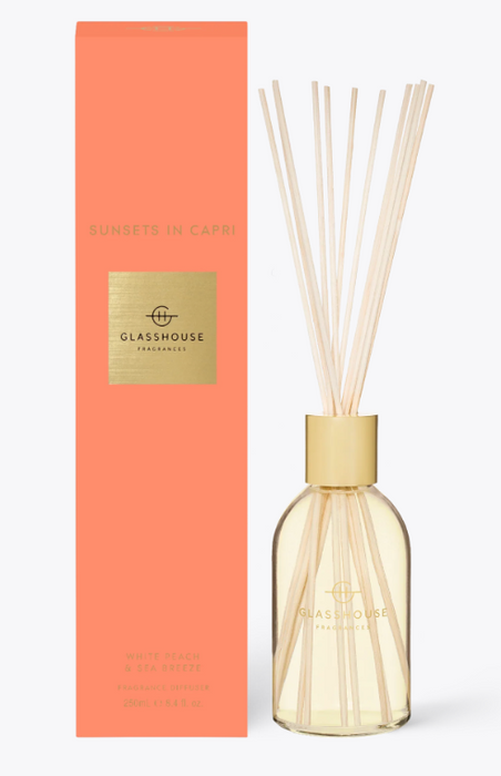 Glasshouse 8.4oz Diffuser | Sunsets in Capri