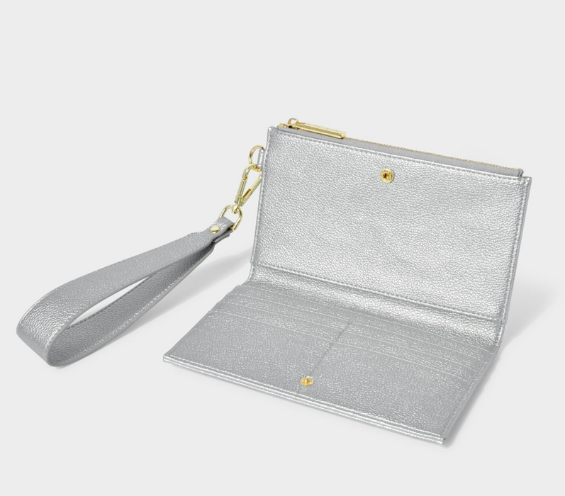 Zara Wristlet Purse | Silver