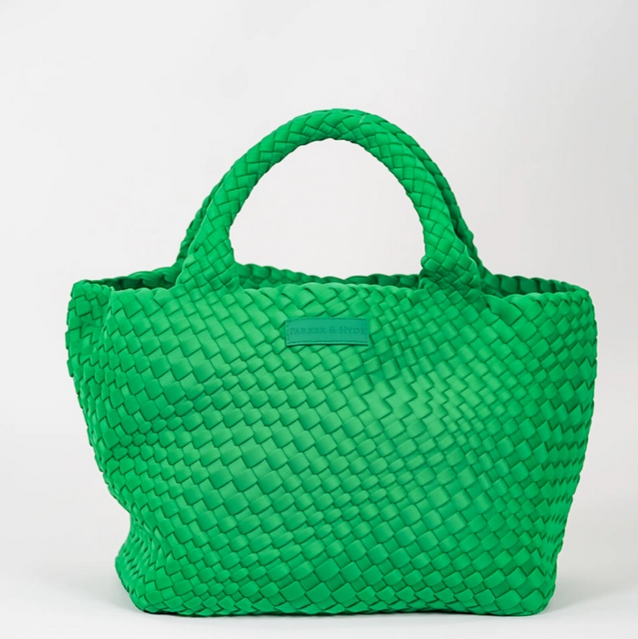 Kelly Green Woven Tote