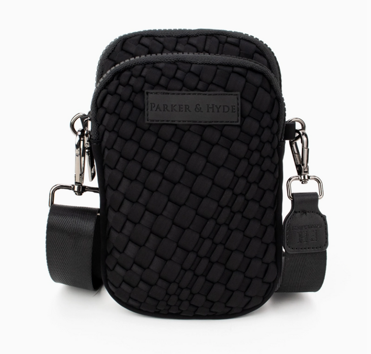 Jet Black Woven City Crossbody