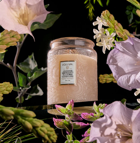 Jasmine Midnight Blooms Voluspa Candle | Large Jar