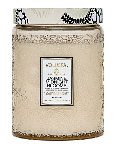 Jasmine Midnight Blooms Voluspa Candle | Large Jar