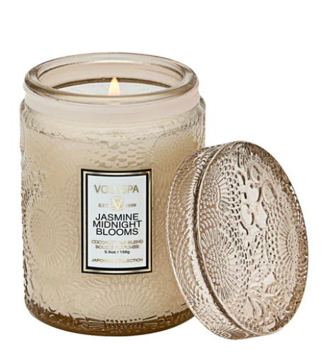 Jasmine Midnight Blooms Voluspa Candle | Small Jar