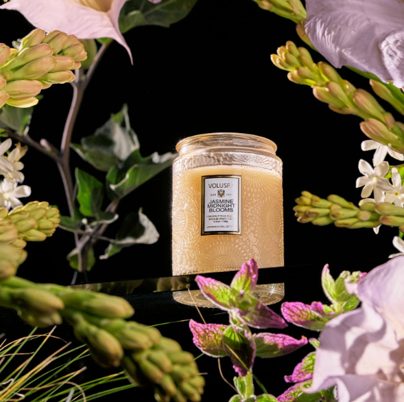 Jasmine Midnight Blooms Voluspa Candle | Small Jar