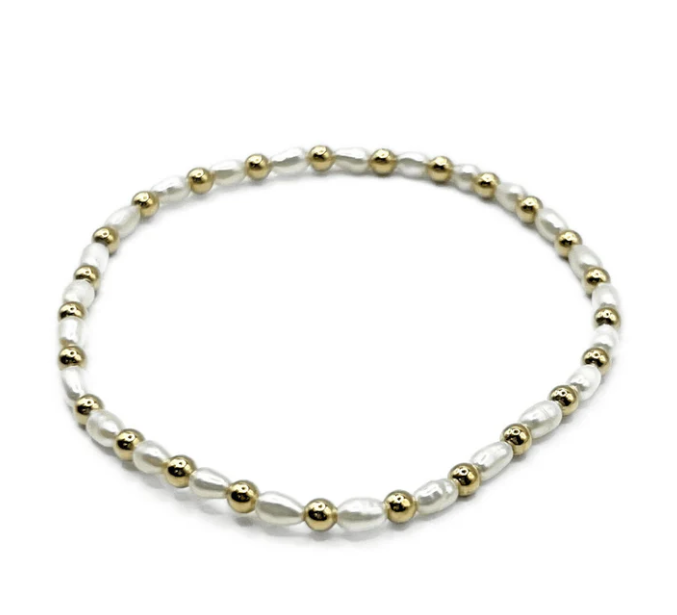 3mm Montauk Gold/Pearl Waterproof Bracelet
