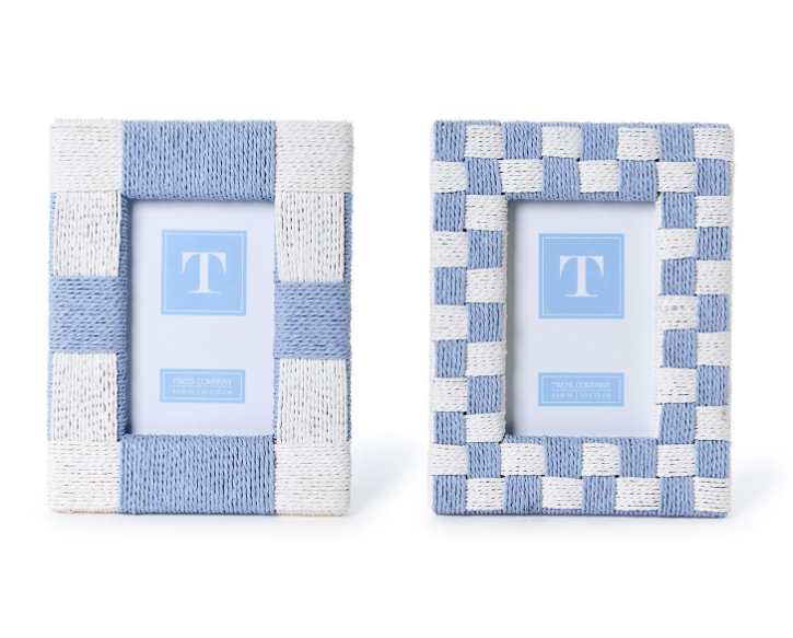 4x6 Blue Woven Frame