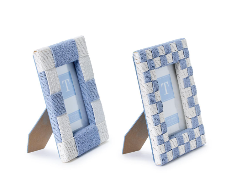 4x6 Blue Woven Frame