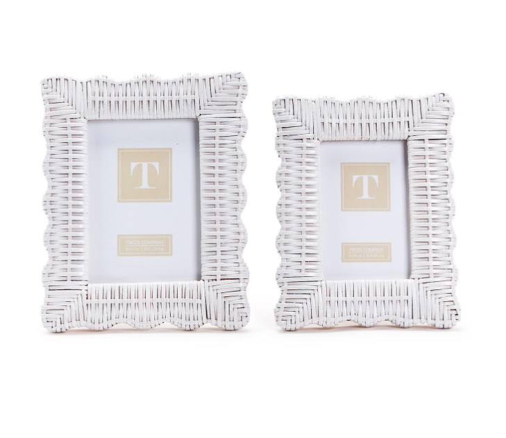 4x6 White Wicker Frame