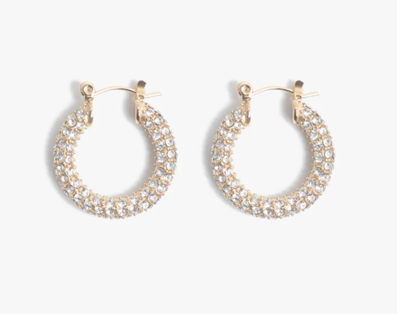 Audrey Pave Water-Resistant Hoops