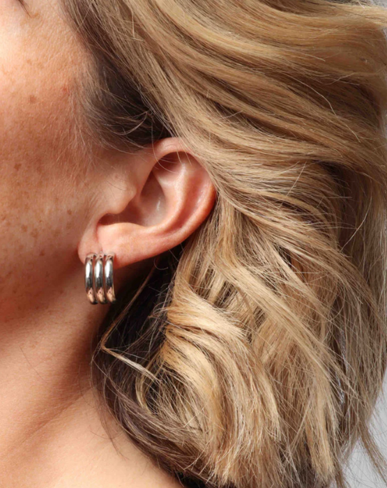 Petra Silver Water-Resistant Hoops