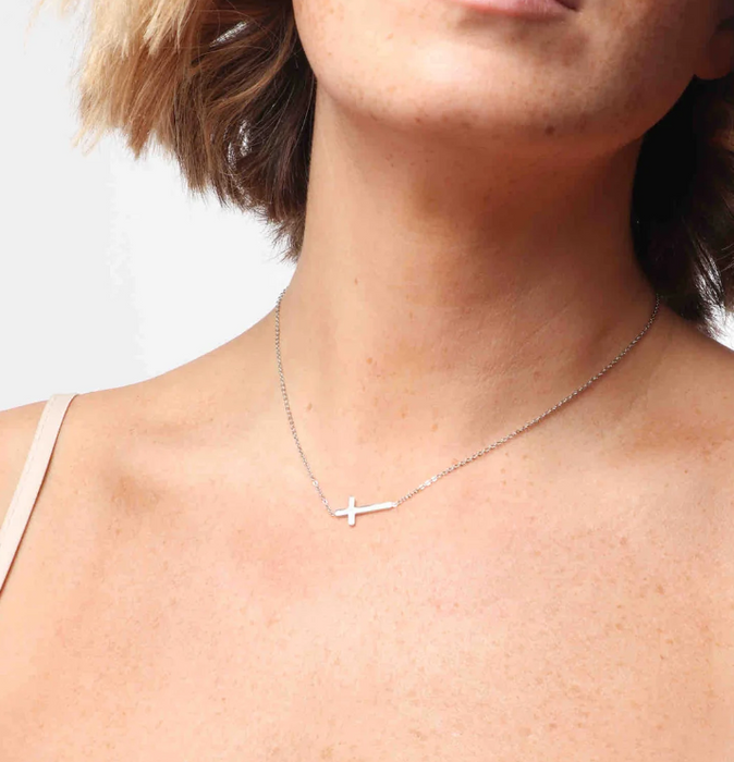 Cross Silver Water-Resistant Chain