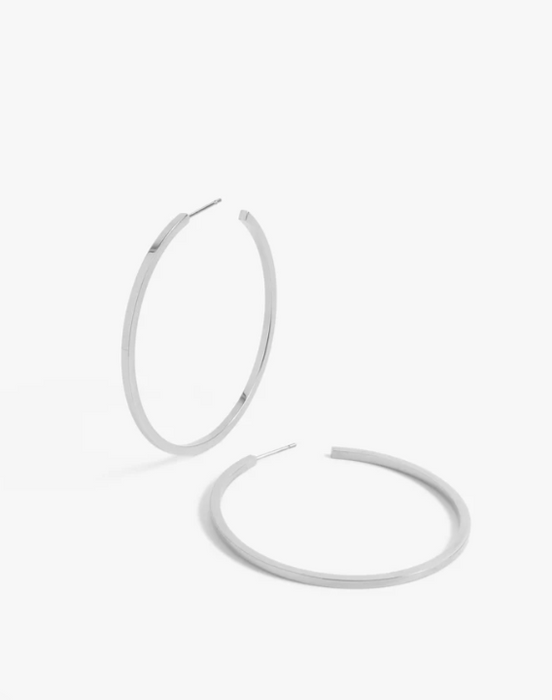 Jay 2"Silver Water-Resistant Hoops