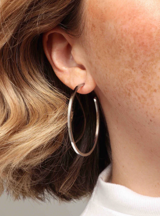 Jay 2"Silver Water-Resistant Hoops