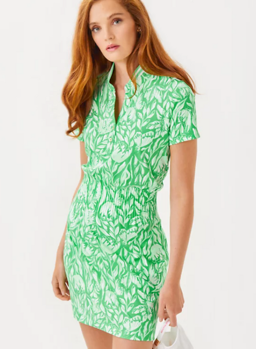 UPF 50+ Love Active Dress | Fauna Green Tulip To Tango