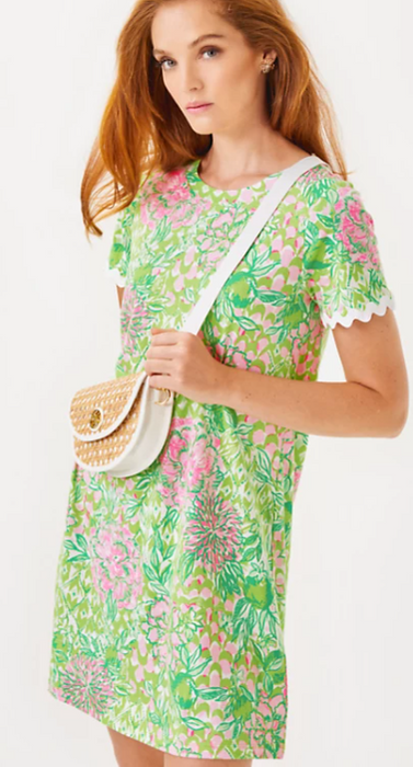 Cody Short Sleeve Dress | Fauna Green Lime Feeling Good