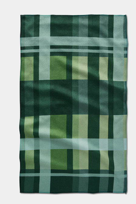Geometry Tea Towel | Shamrock Plaid