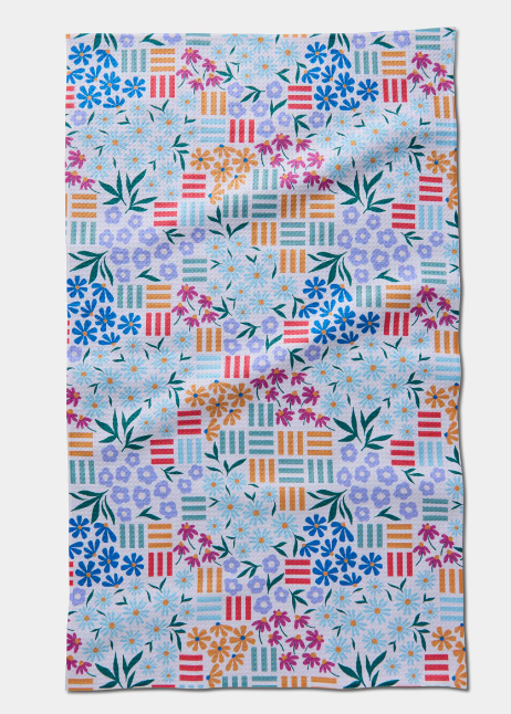 Geometry Tea Towel | Floral Garden