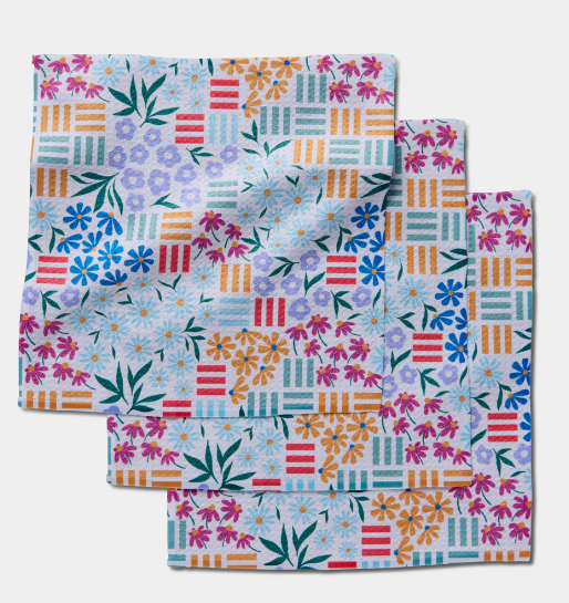 Geometry Dishcloth Set | Floral Garden