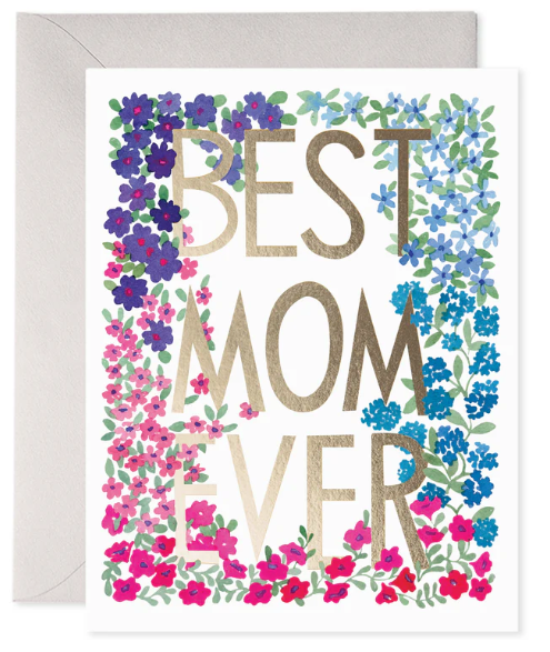 Best Mom Flower Frame Card