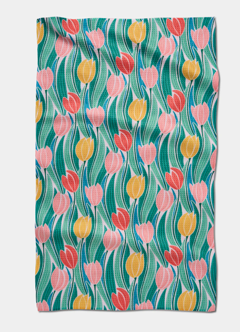Geometry Tea Towel | Tranquil Tulips