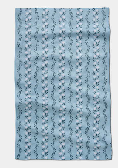 Geometry Tea Towel | Vintage Floral Stripe